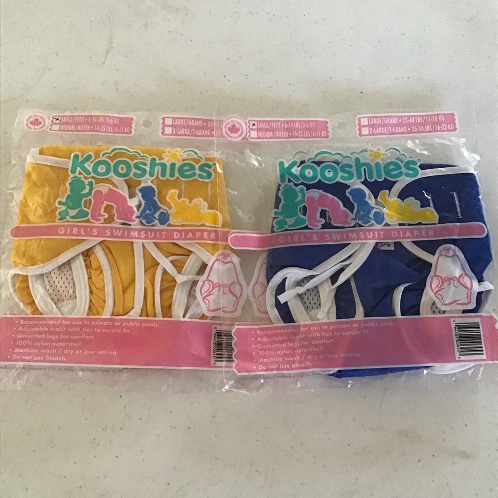 ⛱️🌊Kooshies Girl's Swimsuit Diaper Small - Pair